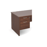 2 drawer fixed pedestals with silver handles