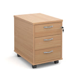 Pedestals 3 drawer mobile pedestals with silver handles