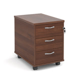 3 drawer mobile pedestals with silver handles
