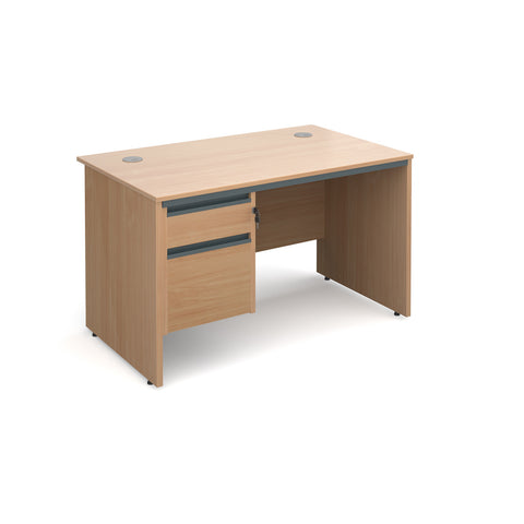 Maestro Straight desks with 2 drawer pedestal