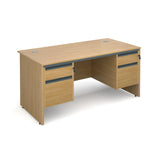 Maestro Straight desks with 2 and 2 drawer pedestals