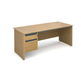 Maestro Straight desks with 2 drawer pedestal