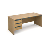 Maestro Straight desks with 3 drawer pedestal