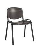 Plastic stacking chair with no arms