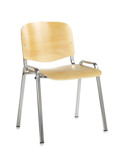 Conference & meeting seating  Wooden stacking chair with no arms
