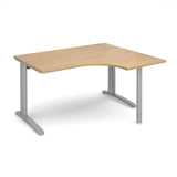 TR10 - Right hand ergonomic desks - Silver Leg