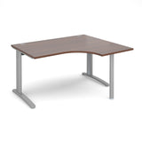 TR10 - Right hand ergonomic desks - Silver Leg