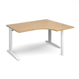 TR10 - Right hand ergonomic desks - White Leg
