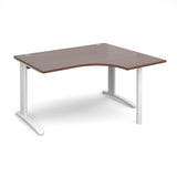 TR10 - Right hand ergonomic desks - White Leg