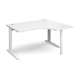 TR10 - Right hand ergonomic desks - White Leg
