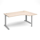 TR10 - Right hand ergonomic desks - Silver Leg