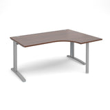 TR10 - Right hand ergonomic desks - Silver Leg
