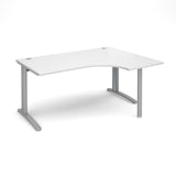 TR10 - Right hand ergonomic desks - Silver Leg