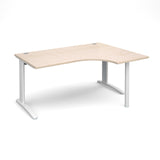 TR10 - Right hand ergonomic desks - White Leg