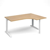 TR10 - Right hand ergonomic desks - White Leg
