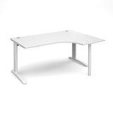 TR10 - Right hand ergonomic desks - White Leg