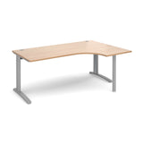 TR10 - Right hand ergonomic desks - Silver Leg