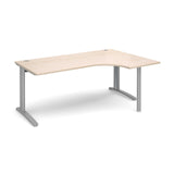 TR10 - Right hand ergonomic desks - Silver Leg