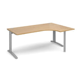 TR10 - Right hand ergonomic desks - Silver Leg