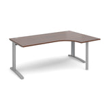 TR10 - Right hand ergonomic desks - Silver Leg