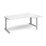 TR10 - Right hand ergonomic desks - Silver Leg