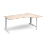 TR10 - Right hand ergonomic desks - White Leg