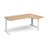 TR10 - Right hand ergonomic desks - White Leg