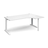 TR10 - Right hand ergonomic desks - White Leg