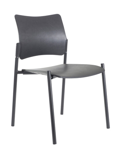 Conference & meeting seating  Unison four - black frame with no arms