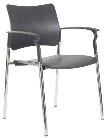 Conference & meeting seating  Unison four - chrome frame with arms