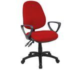 Vantage 100 fabric operator chair with fixed arms