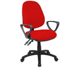 Vantage 100 fabric operator chair with fixed arms