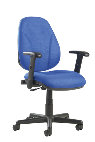 Task & operator seating Bilbao lumbar fabric operator chair with adjustable arms
