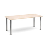 Deluxe radial leg meeting tables - Rectangular chrome leg tables