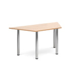 Deluxe radial leg meeting tables Trapezoidal chrome leg tables