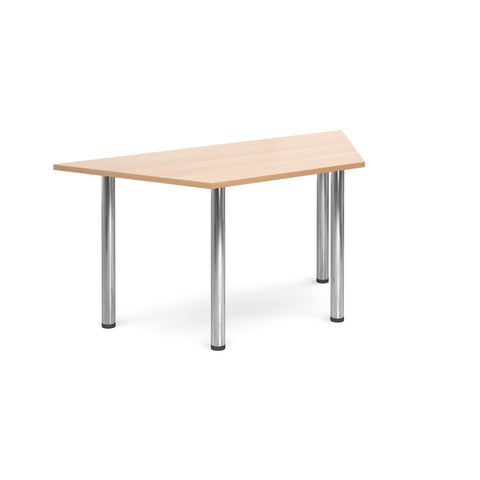 Deluxe radial leg meeting tables Trapezoidal chrome leg tables