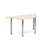 Deluxe radial leg meeting tables - Trapezoidal chrome leg tables