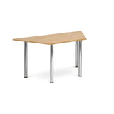 Deluxe radial leg meeting tables - Trapezoidal chrome leg tables