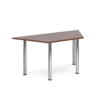 Deluxe radial leg meeting tables - Trapezoidal chrome leg tables