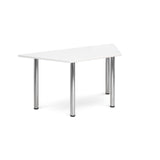 Deluxe radial leg meeting tables - Trapezoidal chrome leg tables