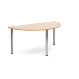 Deluxe radial leg meeting tables Semi circular chrome leg tables