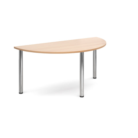 Deluxe radial leg meeting tables Semi circular chrome leg tables