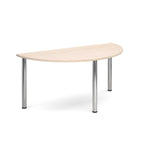 Deluxe radial leg meeting tables - Semi circular chrome leg tables