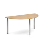 Deluxe radial leg meeting tables - Semi circular chrome leg tables