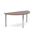 Deluxe radial leg meeting tables - Semi circular chrome leg tables