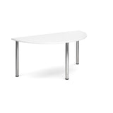 Deluxe radial leg meeting tables - Semi circular chrome leg tables