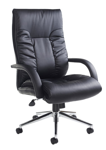 Executive & managers seating Derby leather faced executive chair