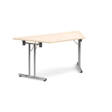 Deluxe folding leg meeting tables - Trapezoidal folding leg tables