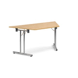 Deluxe folding leg meeting tables - Trapezoidal folding leg tables