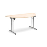 Deluxe folding leg meeting tables - Semi circular folding leg tables